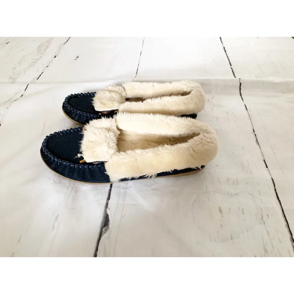 Minnetonka Blue Slippers Shoes Size 9 - Picture 6 of 12